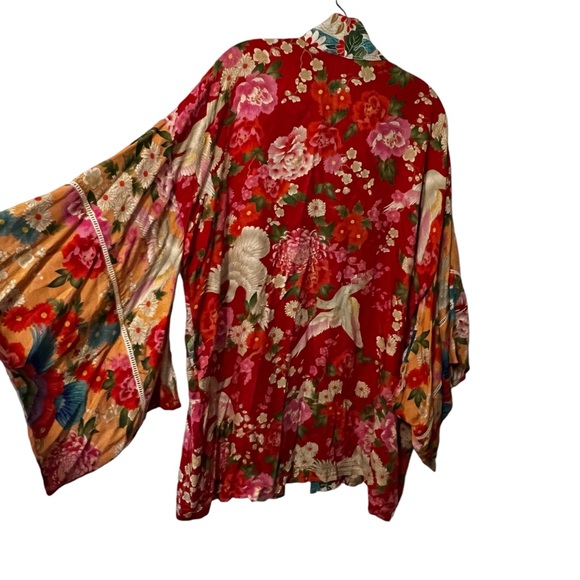 Spell and the Gypsy Collective Delilah Patchwork Short Kimono boho festival OS - Picture 9 of 16